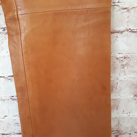 NWD Cache Toffee Brown Leather Pants - Picture 4 of 8